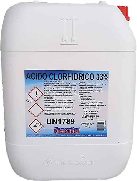 ACIDO CLORHIDRICO 37% USP-NF, BP, PH.EUR PURO GRADO FARMA